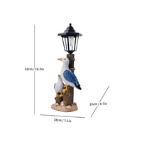 Solar Lantern with Bird Base Delightful Bird Figurine Light Warm for Yard