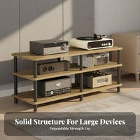 1 Audio Component Cabinet Multi-tier Equipment Rack High Load Capacity Sturdy Construction Open Shelf Amplifier Stand Suitable for Audiophiles Home Entertainment Living Room Household Storage Gift Giving