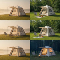 Easy Setup Inflatable Tent Waterproof Air Tent Protection Windproof for Campers, Families, Camping, Road Trips, Park