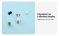 Tiny Feline Figurine Miniature Size Tiny Feline Figurines Cute & Adorable Resin Kitten Statue for Office Desk, Computer Screen