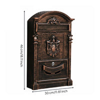 Custom House Number Mailbox Weather Resistant Decorative Wall Mailbox for Villa