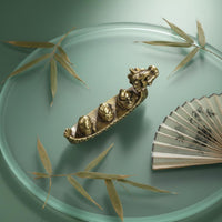 Zongzi Dragon Boat Figurine Antique Finish Tea Pet Creative Design for Desktop