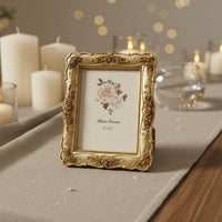 Baroque Floral Photo Frame Freestanding House Decoration for Wedding, Bedroom
