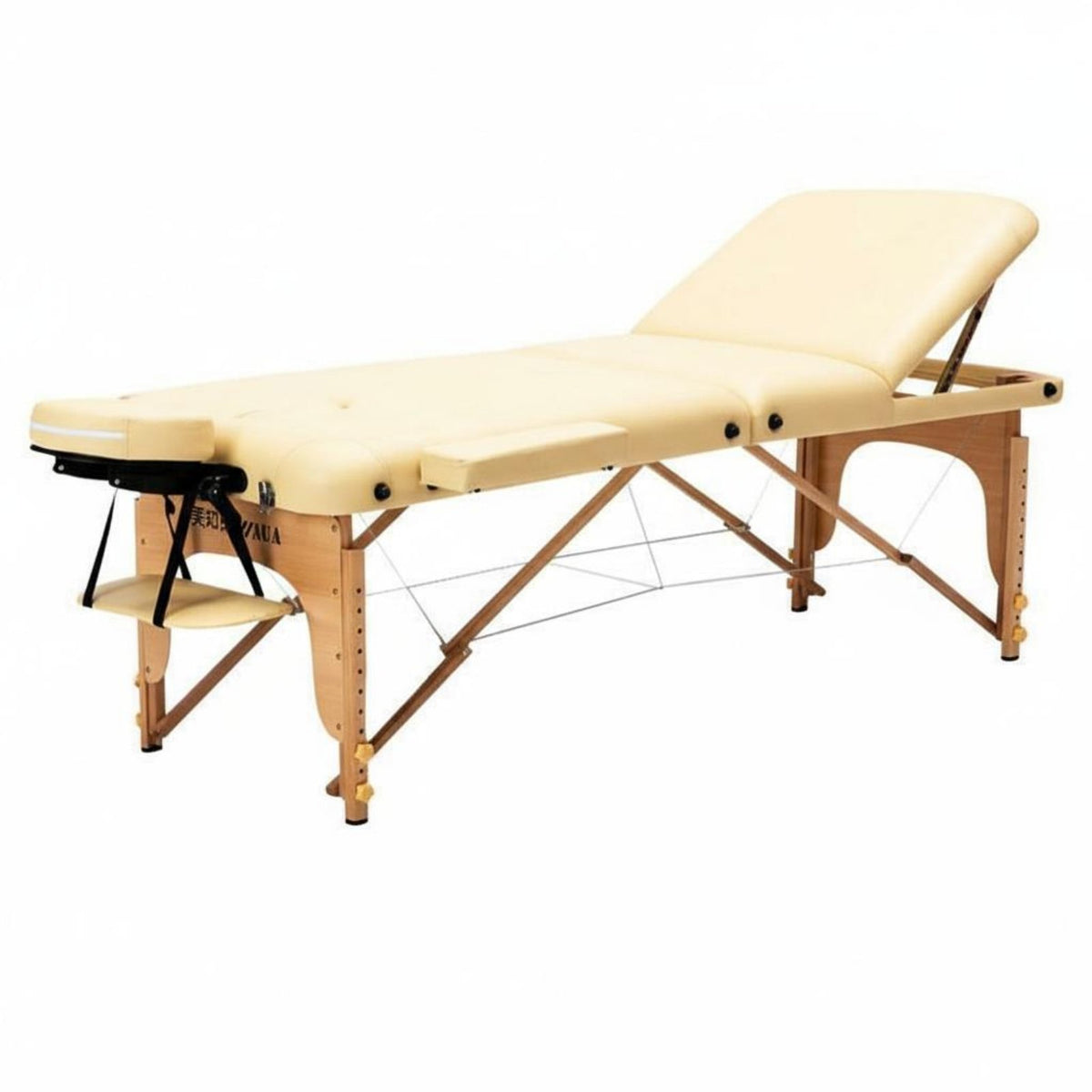 Foldable Massage Table Versatile Wooden Spa Bed Widened Design Adjustable Inking Couch for Physical Therapists, Estheticians, Medical Facility, Travel