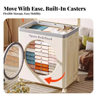 Foldable Wheeled container With casters Wheeled Folding Crate Multi-Door entry