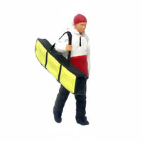 Collectible 1:64 Ski Figure Desktop Decoration Ski and Snowboard Miniature Refined Version for Collecting