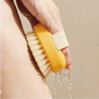 Soft-Bristled Bath Brush with Long Handle Nylon Back Scrubber with Long Handle Sturdy Detachable Shower Brush Portable for Adults