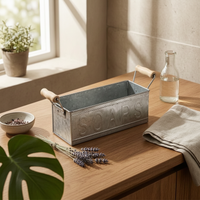 Galvanized Planter Multipurpose Decorative Container Sturdy
