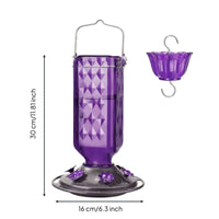 Diamond Pattern Bird Feeder Leak-Resistant Hanging Nectar Feeder Leakproof Hanging Crawler Guard for Gardeners