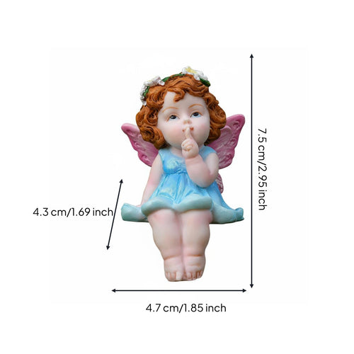Flower Fairy Figurine Colorful Resin Elf Craft Realistic Details for Collectors