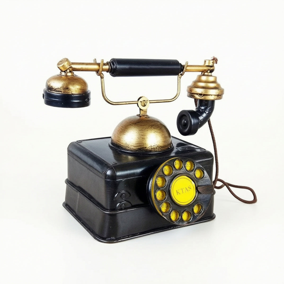 Retro Telephone Ornament Compact Vintage Phone Model Decorative for Collectors
