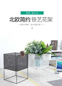 空之间生北欧铁艺花架室内玄关客厅阳台绿萝金属花盆落地式置物架