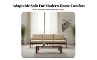 Modern Chinese Design 3-Seater Wooden structure & groupingtee Minimalist visual appeal Sofa dense Sponge Living Room Furnishing Thick pads for Families, homeowners, Renters, Home Interior, Lounge Area, Apartment, Office