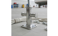 Boat Bollard with Cross Head Mirror Polished Cross Bollard Heavy Duty Mooring Cleat for Marinas