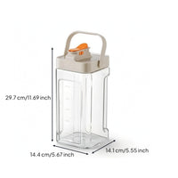 Wide-Mouth Drink Dispenser with Tap Transparent Fridge Water Jug with Spout Food-Grade Water Container with Spout Leak-Resistant for Families