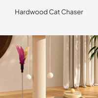 Jute Cat Scratching Post with Oval Track and Sisal Ball