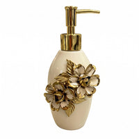 Ceramic Soap Dispenser Floral Liquid Soap Dispenser Pump Head Washroom Accessory