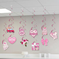 Best Mom Ever Banner Heartwarming Messages Mother's Day Hanging Swirls
