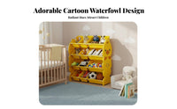 Duck Toy Storage Rack Space-Saving Kids Storage Cabinet with Bins Large Capacity