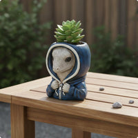 Puppy Planter Creative Design Dog Flower Pot Resin Craft for Balcony, Office