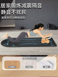 Ab Wheel Mat Shock-Absorbing Non-Slip Yoga Mat for Home Fitness
