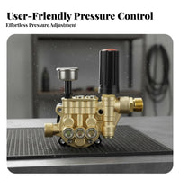 High Pressure Washer Pump Head Leak-Resistant Car Washer Pump Head Assembly Alloy Body Machine Component for DIY Enthusiasts, Homeowners, Workshop