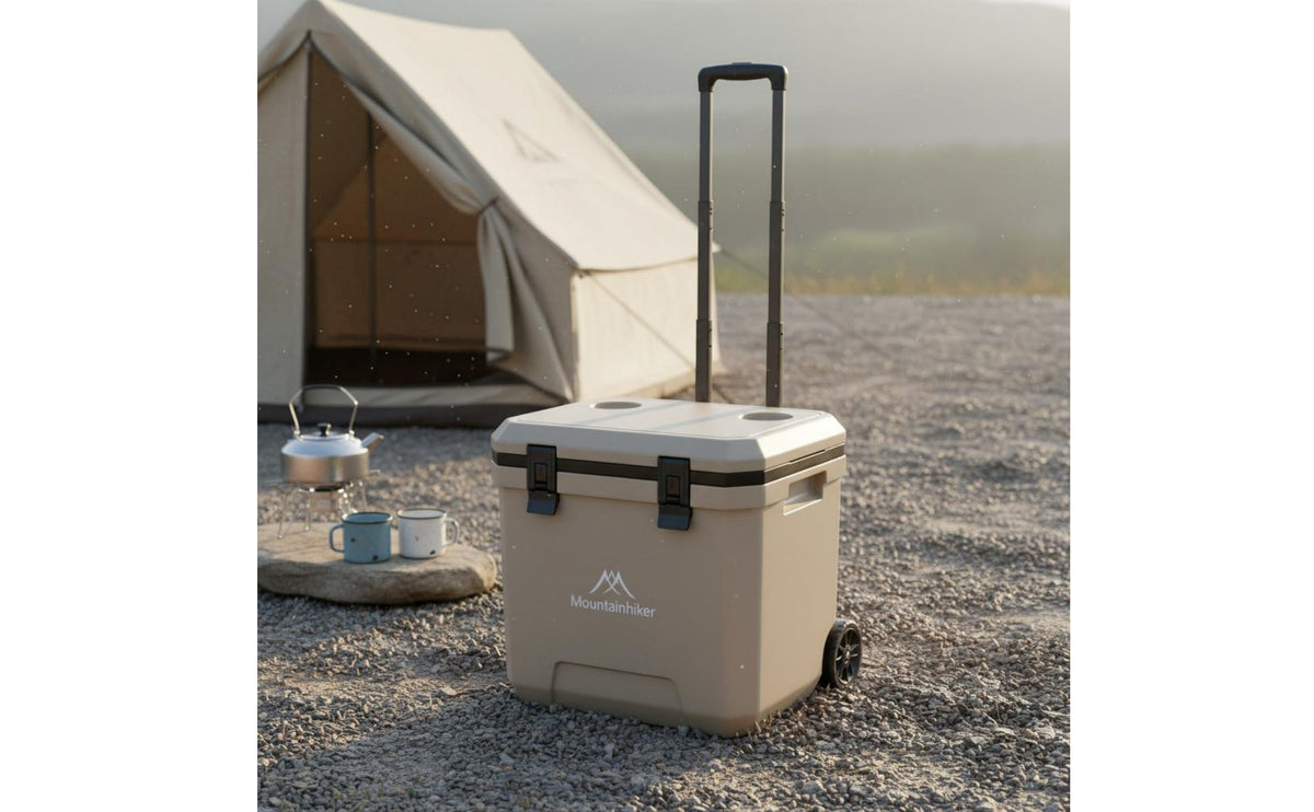 Wheeled Chiller Food Fresh Wheeled Insulated Container Large Capacity Portable Ice Chest for Outdoor, Camping, Delivery
