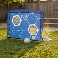 Two-Use Training Goal Hexagon Pattern Foldable Training Goal Sports Equipment Printed Numbers Ground Stakes