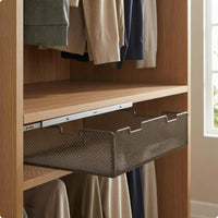 Hanging Wardrobe Basket Clamp Hooks Mesh Storage Tray Tooleffortless