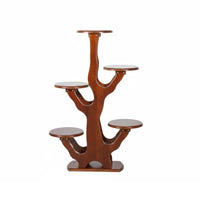 Multi-Tier Tree-Shaped Pot Holder Space Saving 5-Tier Plant Stand Anti-Slip Feet