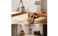 Ukulele Bass with Slotted Headstock 4-String Bass Ukulele Beginner-Friendly Instrument for Beginners