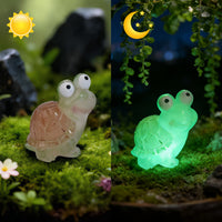 Luminous Frog Miniature Landscape Ornament Resin Craft