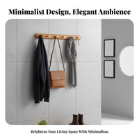 Multi-Peg Hook Rail Easy to Install Coat Hanger Space-Saving for Behind the Door