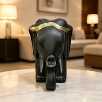 Elephant Figurine with Gold Accents Modern Elephant Figurine Lightweight