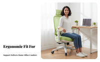 Ergonomic Desk Seat Compact Size Swivel Chair Adjustable Armrests for Study Room
