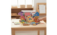 Lacing Board with Cord Fine Motor Wooden Lacing Toy Cartoon Threading Board for Preschoolers, Classroom