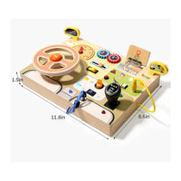 Steering Wheel Board LED Lights Car Dashboard Toy Fine Movement Skills