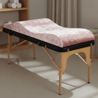 Portable Foldable Massage Table Cushion High Resilience Sponge Ergonomic Massage Mattress Pressure Balancing Contoured Body Support Cushion Soft Velvet Textile for Chiropractors, Chiropractic Facility