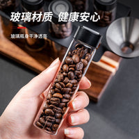 咖啡豆密封罐展示架透明储存罐试管架单向排气阀收纳瓶闻香瓶