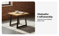 Thick Tabletop Industrial Dining Table Long-Lasting Retro Dining Table and Chair Set Easy to Clean Adjustable Anti-Slip Feet for Restaurant Owners, Apartment Dwellers, Interior Designers, Cafe, Breakfast Nook