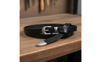 Simple Fashion Aesthetic Vintage Leather Belt Soft Feel Silver Buckle Belt Lightweight for Jeans