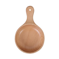 Japanese-Style Bowl Hanging Hole Deep Wooden Bowl Food-Safe Finish for Salads
