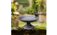 Cast Metal Avian Feeder Antique Style Bird Feeder Bowl Farmhouse Garden Ornament for Backyard