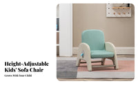 Height-Adjustable Toddler Chair Non-Slip Feet Kids Armchair Ergonomic Design