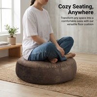 Round Floor Cushion, Meditation Floor Pillow, Thick Round Floor Cushion, Hot Sta #variant:Brown