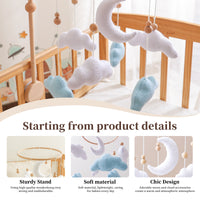 Nordic Style Felt Cloud Baby Crib Mobile for Newborns