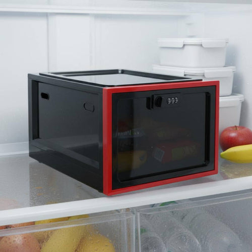 Combination Lock Box Safe Lockable Storage Box Clear Lockable Storage Bin Large Capacity Refrigerator Food Safe for Office