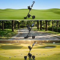 Portable Golf Cart with Straps Lightweight Golf Walking Cart Space-Saving Long-Lasting for Practice Rounds