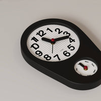 Weekday Wall Clock Artistic Design Clock with Day Display Minimalist Home Decor for Living Room, Bedroom