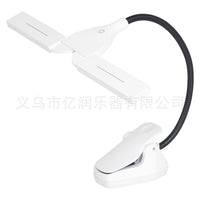 白色双头乐谱灯可充电台灯专业乐谱灯可调节式小型台灯谱架灯批发